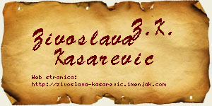 Živoslava Kašarević vizit kartica